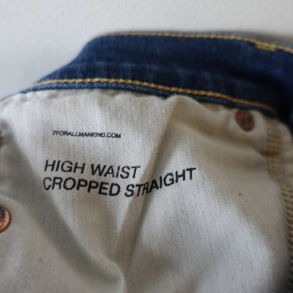 7 for all Mankind High Waist Cropped Straight Jeans 28 - Picture 6 of 16